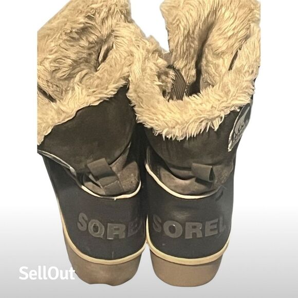 Sorel Women's Tivoli II Gray Snow Boots Size 10 Waterproof Fur Lined - Picture 3 of 10
